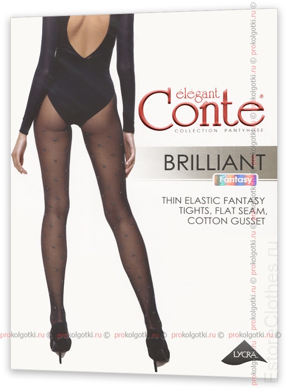 CONTE elegant BRILLIANT 20 2-S, 20 den, Nero фото 1 — EstoreClothes