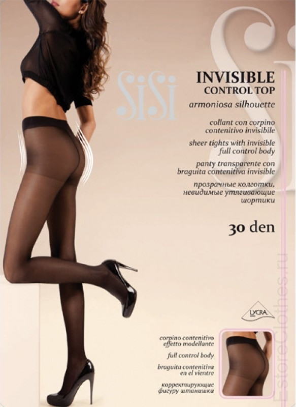 Колготки SISI INVISIBLE 30 Control Top 2-S, 30 den, Nero фото 1 — EstoreClothes Колготки SISI INVISIBLE 30 Control Top 2-S, 30 den, Nero фото 1 — EstoreClothes