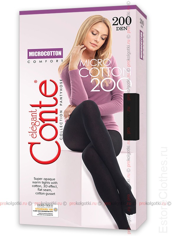 CONTE elegant MICROCOTTON 200 2-S, 200 den, Nero фото 1 — EstoreClothes CONTE elegant MICROCOTTON 200 2-S, 200 den, Nero фото 1 — EstoreClothes