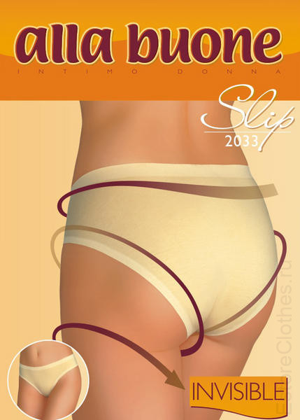 Трусы ALLA BUONE INVISIBLE 2033 SLIP 3(M), Bianco фото 1 — EstoreClothes