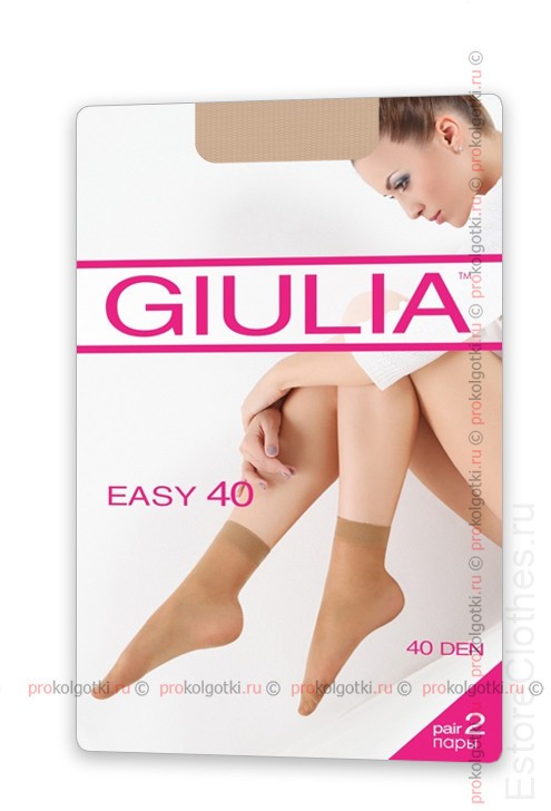 GIULIA EASY 40 Calzino, 2 paia UNICA, 40 den, Daino фото 1 — EstoreClothes