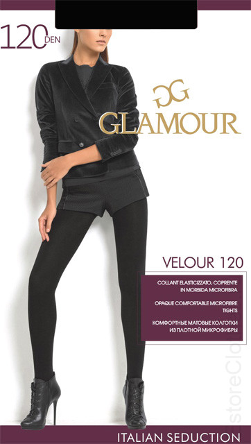 Колготки GLAMOUR VELOUR 120 3-M, 120 den, Nero фото 1 — EstoreClothes