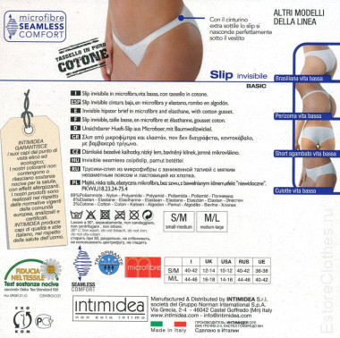 Трусы слип INTIMIDEA Slip INVISIBILE Vita Bassa — EstoreClothes
