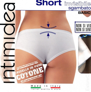 Трусы шорты INTIMIDEA SHORT INVISIBILE SGAMBATO Vita Bassa — EstoreClothes