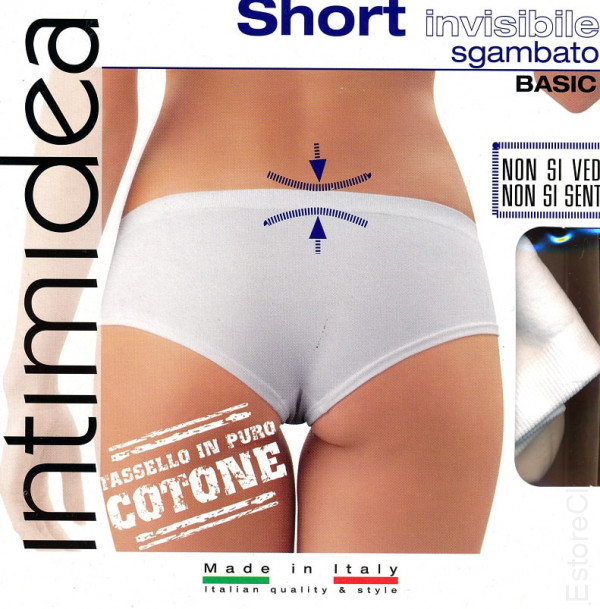 Трусы шорты INTIMIDEA SHORT INVISIBILE SGAMBATO Vita Bassa