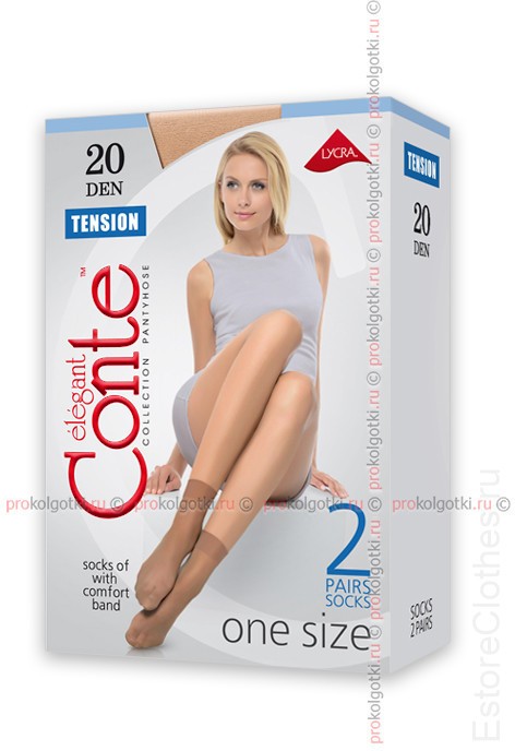 CONTE elegant TENSION 20 socks, 2 pairs 23-25, 20 den, Nero фото 1 — EstoreClothes CONTE elegant TENSION 20 socks, 2 pairs 23-25, 20 den, Nero фото 1 — EstoreClothes