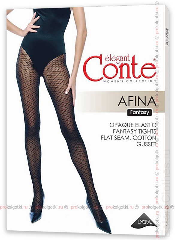 CONTE elegant AFINA 30 2-S, 30 den, Nero фото 1 — EstoreClothes